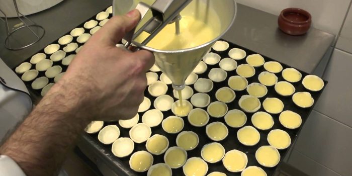 Pastel de Belém preparação